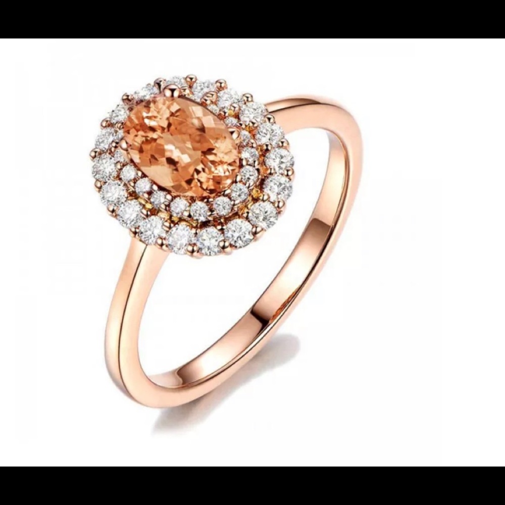14k Rose Gold Plated Champagne Ring 9